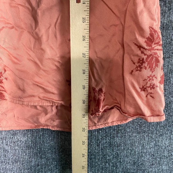 Billabong Mini Dress Small Pink Fine Flutter Floral Short Sleeve A-Line - Picture 9 of 14